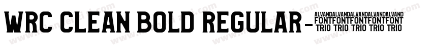 WRC Clean Bold Regular字体转换